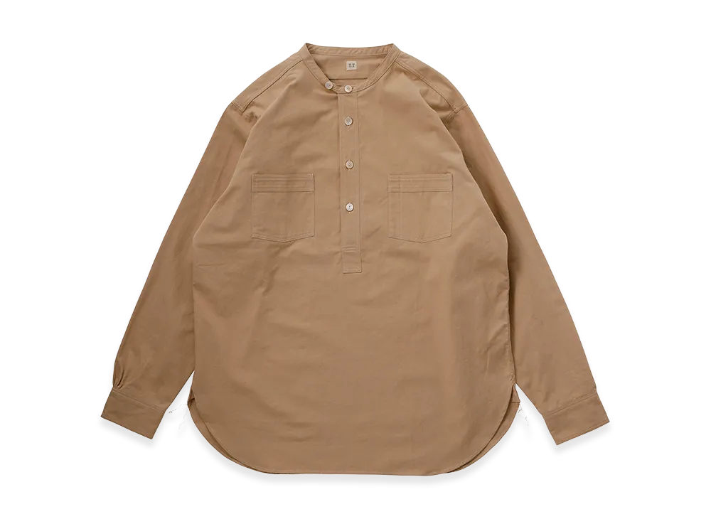T.T Taiga Takahashi LOT.105 Band Collar Shirt P/O "Beige"