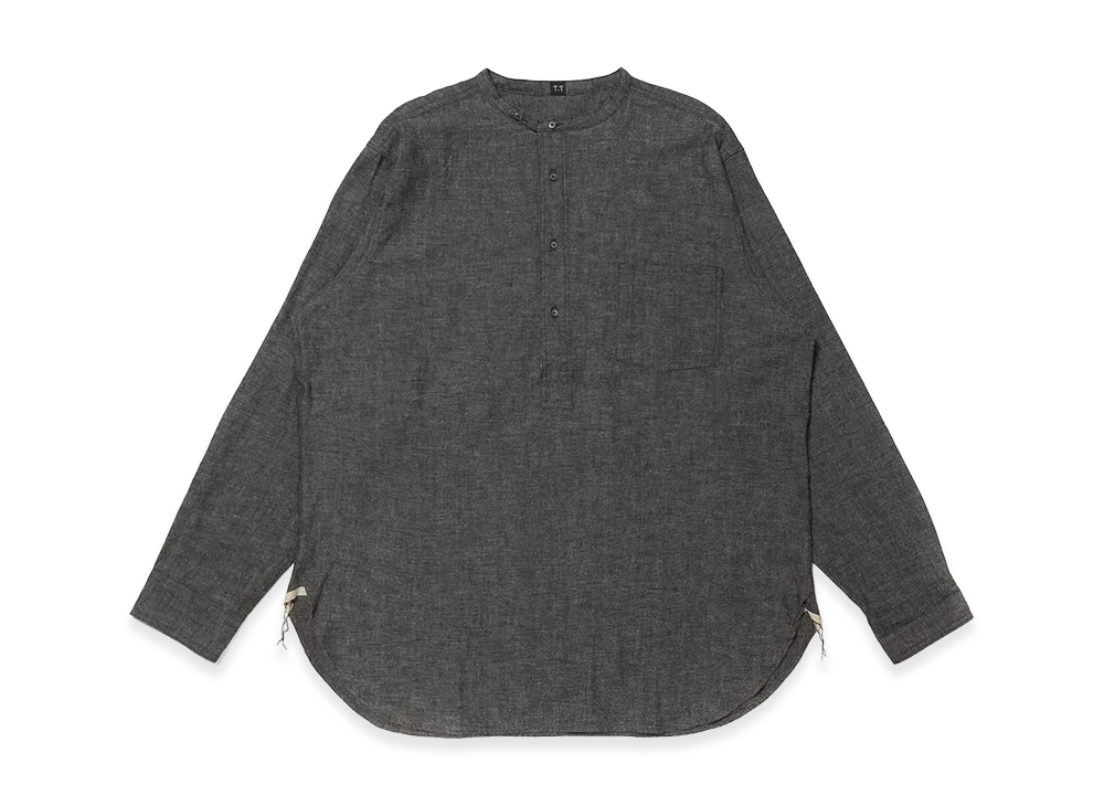 T.T Taiga Takahashi LOT.105 Band Collar Shirt P/O "Black Chambray"
