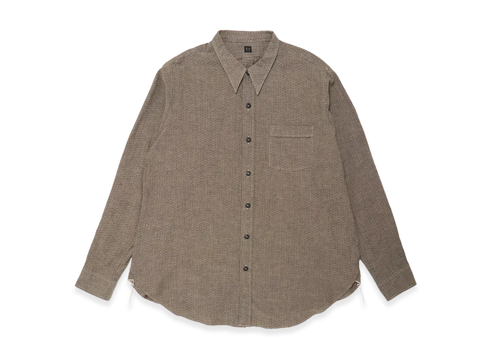 T.T Taiga Takahashi LOT.106 Narrow Collar Shirt "Charcoal"