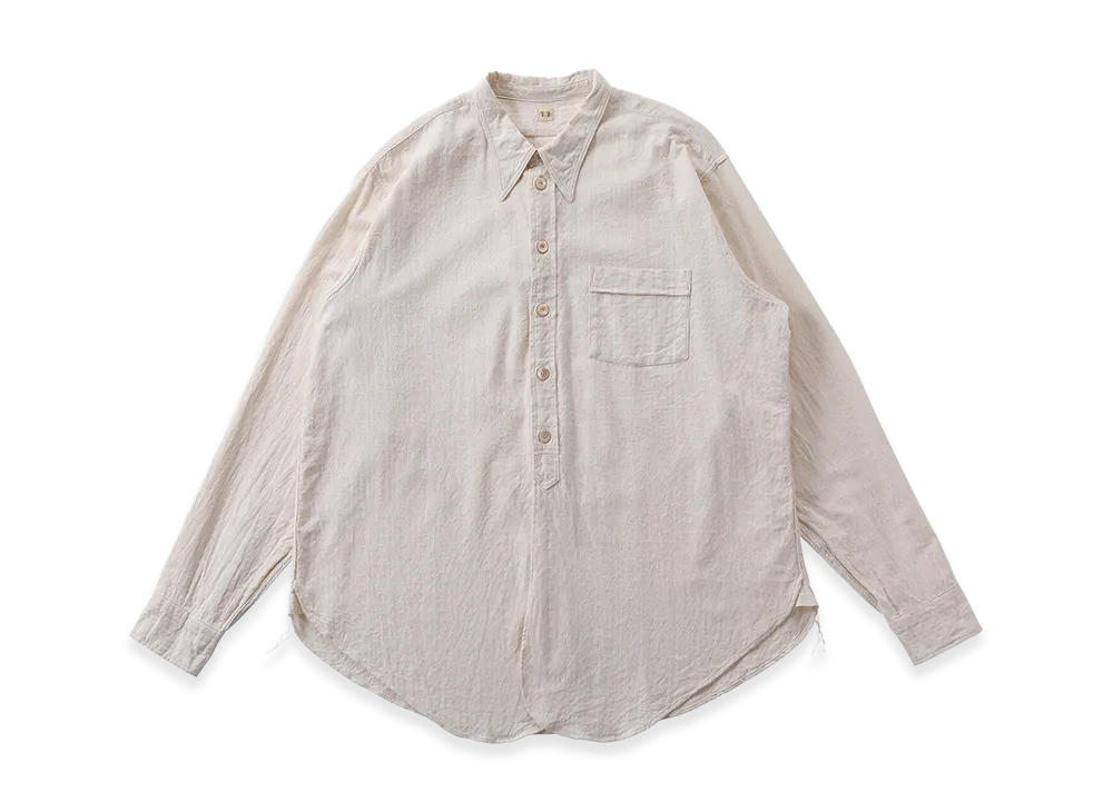 T.T Taiga Takahashi LOT.106 Narrow Collar Shirt "Ivory"