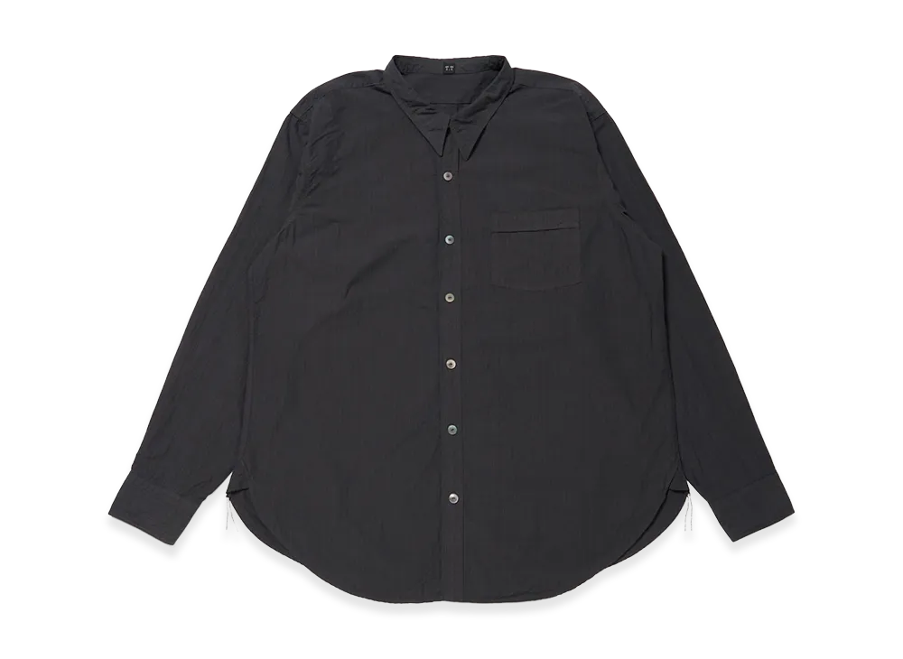 T.T Taiga Takahashi LOT.106 Narrow Collar Shirt "Charcoal Stripe"