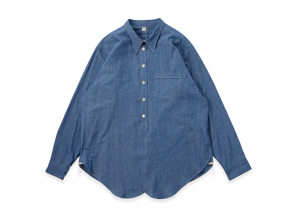 T.T Taiga Takahashi LOT.106 Narrow Collar Shirt "Indigo"