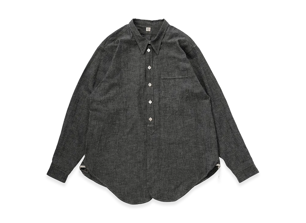 T.T Taiga Takahashi LOT.106 Narrow Collar Shirt "Black"