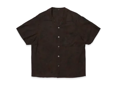 T.T Taiga Takahashi LOT.113 Open Collar Shirt "Mud Dyed Brown"