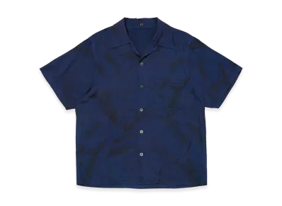 T.T Taiga Takahashi LOT.113 Open Collar Shirt "Indigo Dyed Navy"