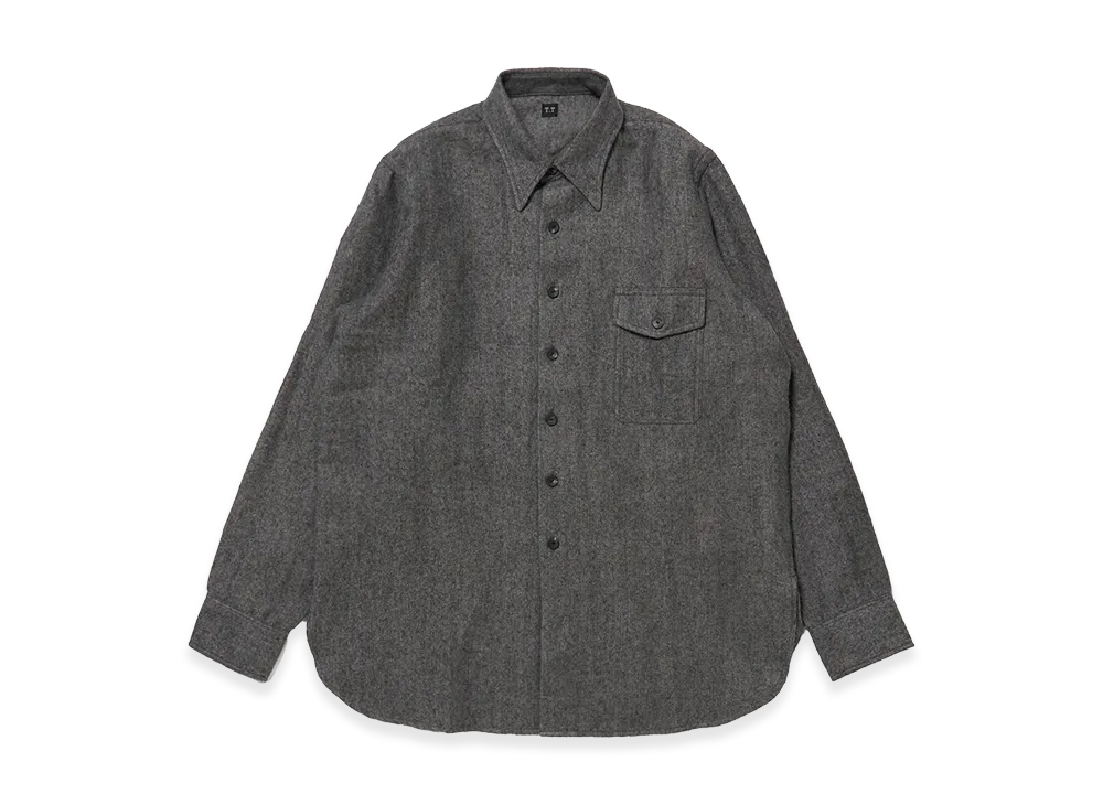 T.T Taiga Takahashi LOT.116 Long-Point Collar Sports Shirts "Charcoal"