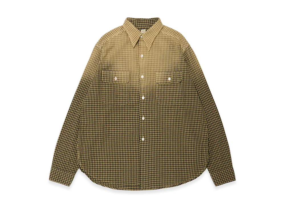 T.T Taiga Takahashi LOT.117 Work Shirt "Faded Beige Check"