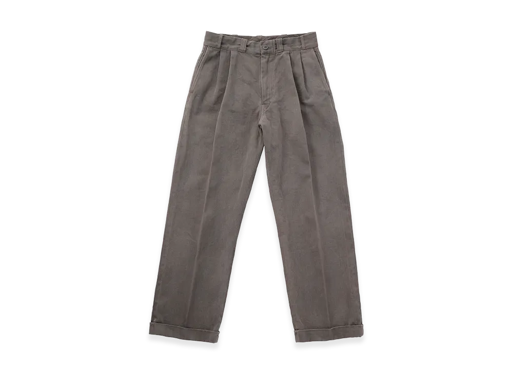 T.T Taiga Takahashi LOT.201 Work Trousers "Natural Dyed Logwood Gray"