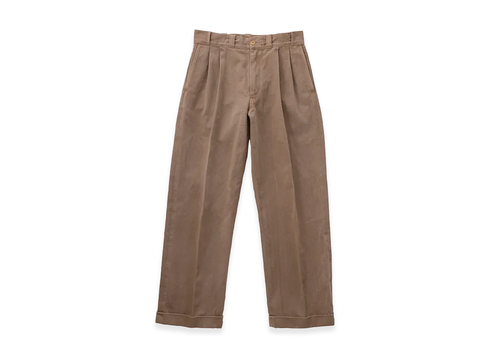 T.T Taiga Takahashi LOT.201 Work Trousers "Natural Dyed Walnut Beige"