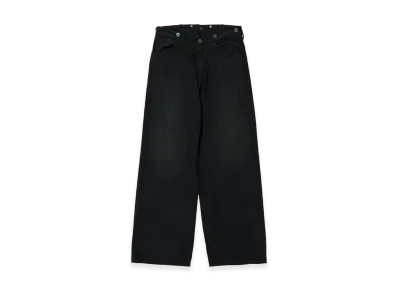 T.T Taiga Takahashi LOT.209 Buckle-Backed Trousers "Damaged Sumi Dyed Black"