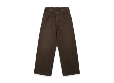 T.T Taiga Takahashi LOT.209 Buckle-Backed Trousers "Damaged Mud Dyed Brown"