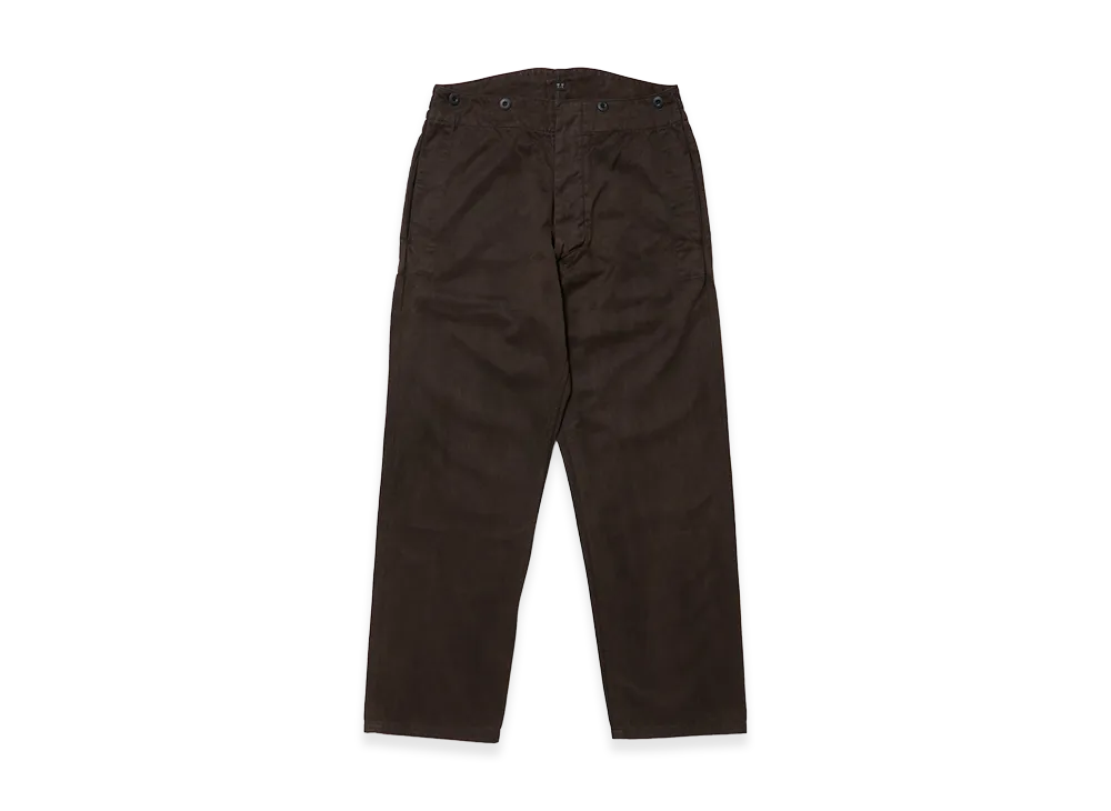 T.T Taiga Takahashi LOT.214 Railroad Trousers "Mud Dyed Brown"