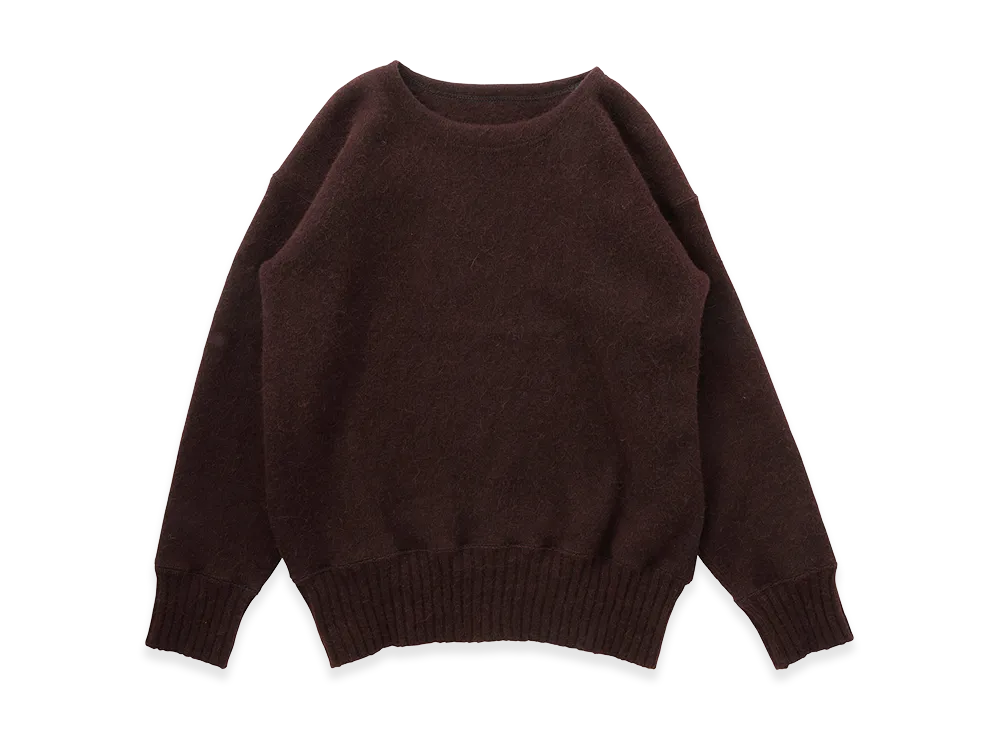 T.T Taiga Takahashi LOT.502 Varsity Letterman Sweater "Triple Mud Dyed Brown"