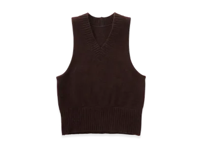 T.T Taiga Takahashi LOT.503 Varsity Letterman Vest "Triple Mud Dyed Brown"