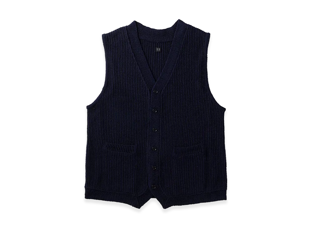 T.T Taiga Takahashi LOT.504 Knitted Vest "Navy"