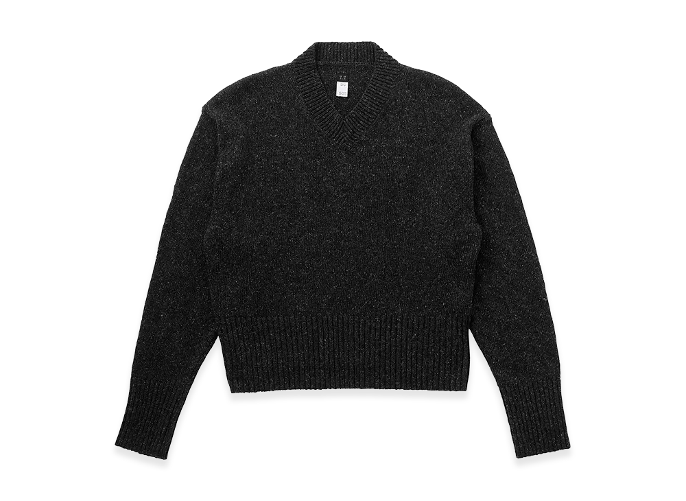 T.T Taiga Takahashi LOT.505 V-Neck Sweater "Chacoal"