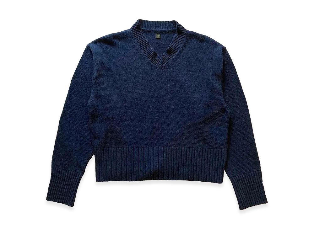 T.T Taiga Takahashi LOT.505 V-Neck Sweater "Navy"