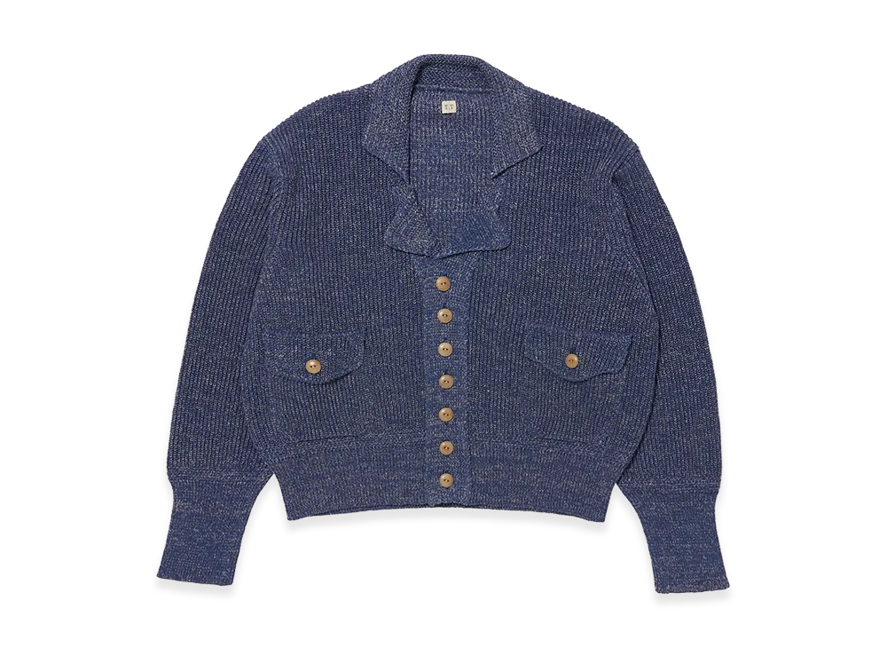 T.T Taiga Takahashi LOT.516 Knit Sports Jacket C.1930's "Mix Indigo"