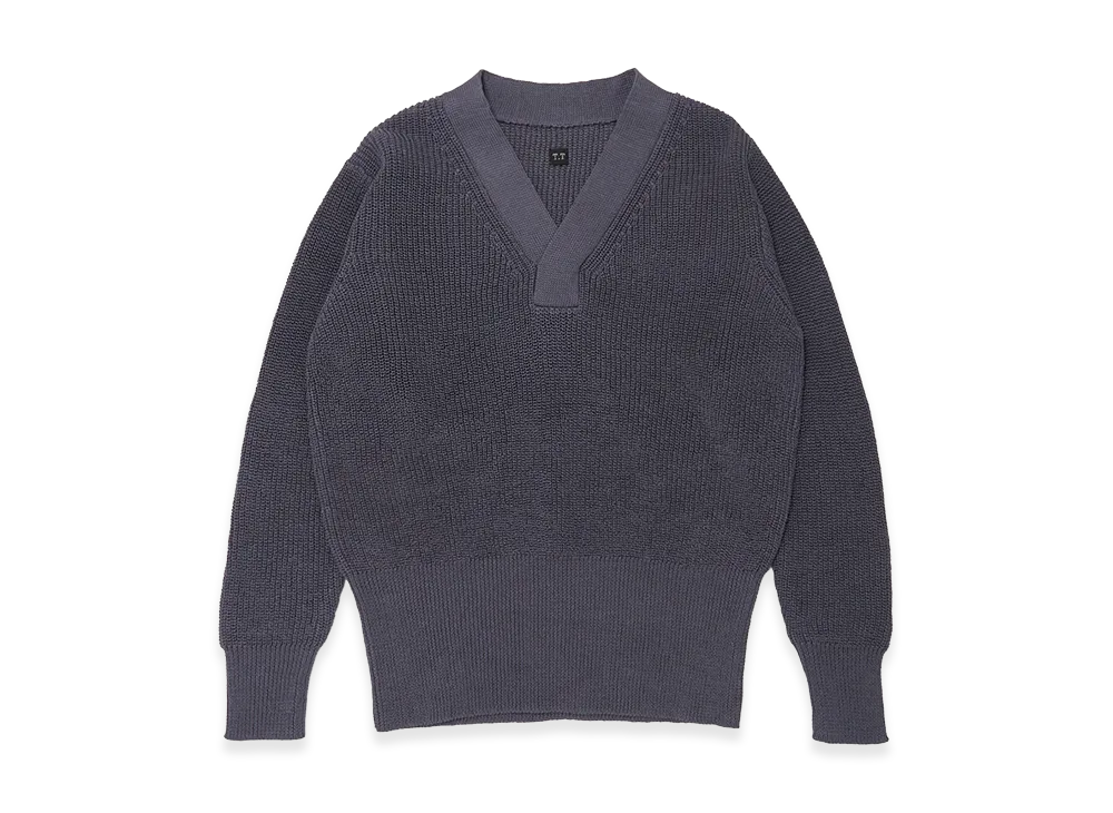 T.T Taiga Takahashi LOT.529 V Neck Pullover "Charcoal"
