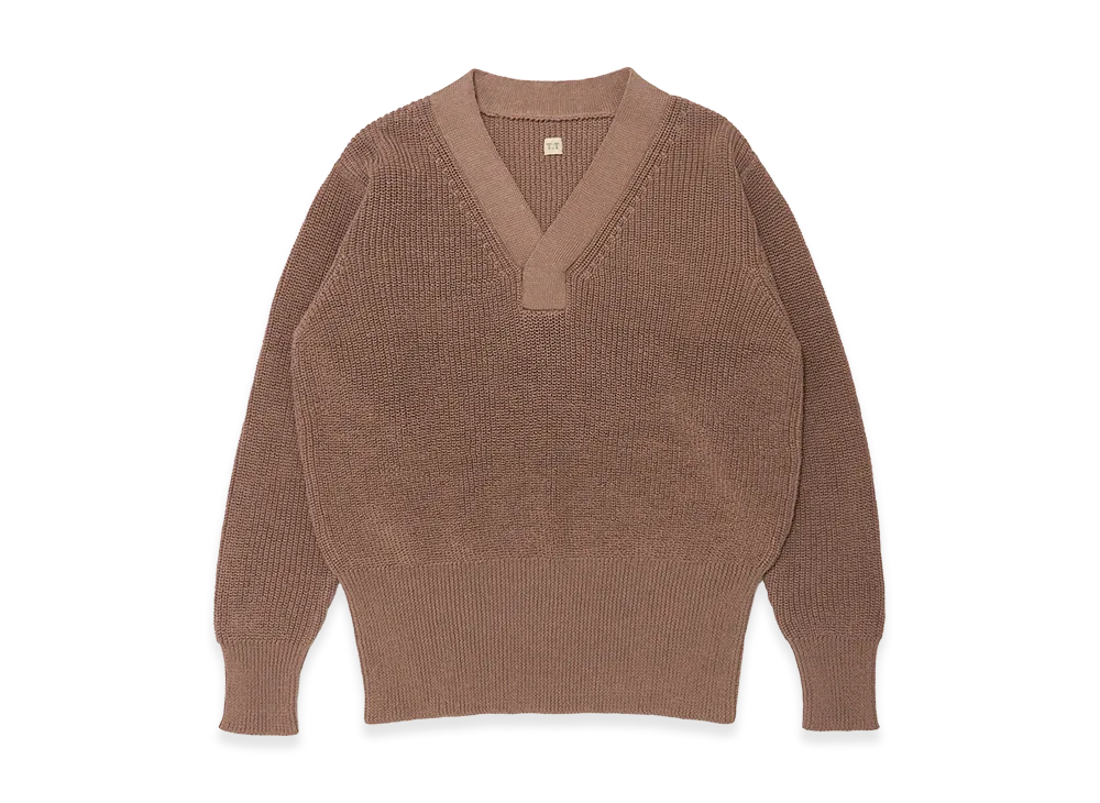 T.T Taiga Takahashi LOT.529 V Neck Pullover "Beige"