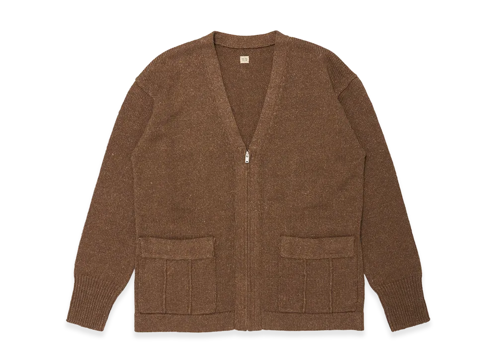 T.T Taiga Takahashi LOT.530 Zip-Up Cardigan "Dark Brown"