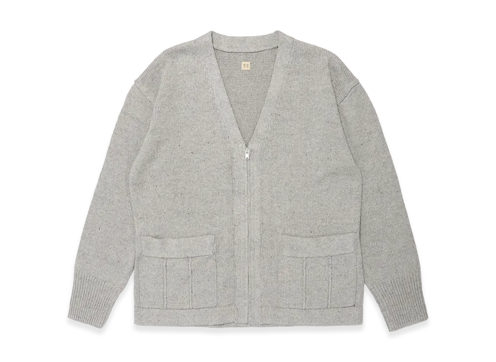 T.T Taiga Takahashi LOT.530 Zip-Up Cardigan "Light Gray"