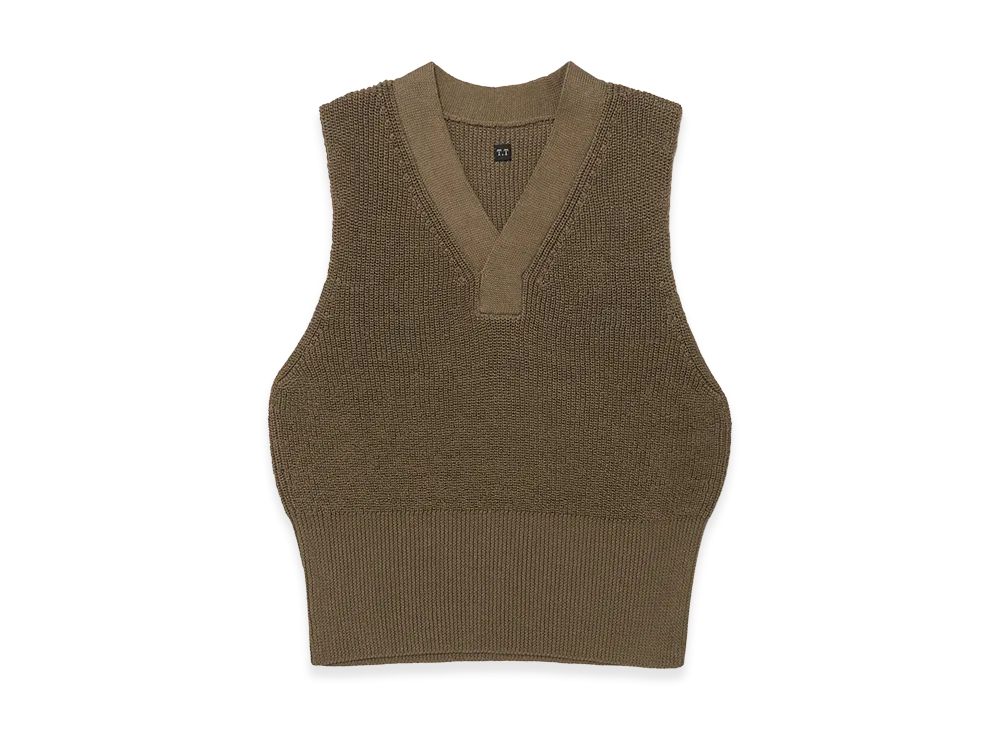 T.T Taiga Takahashi LOT.532 V Neck Vest "Olive"