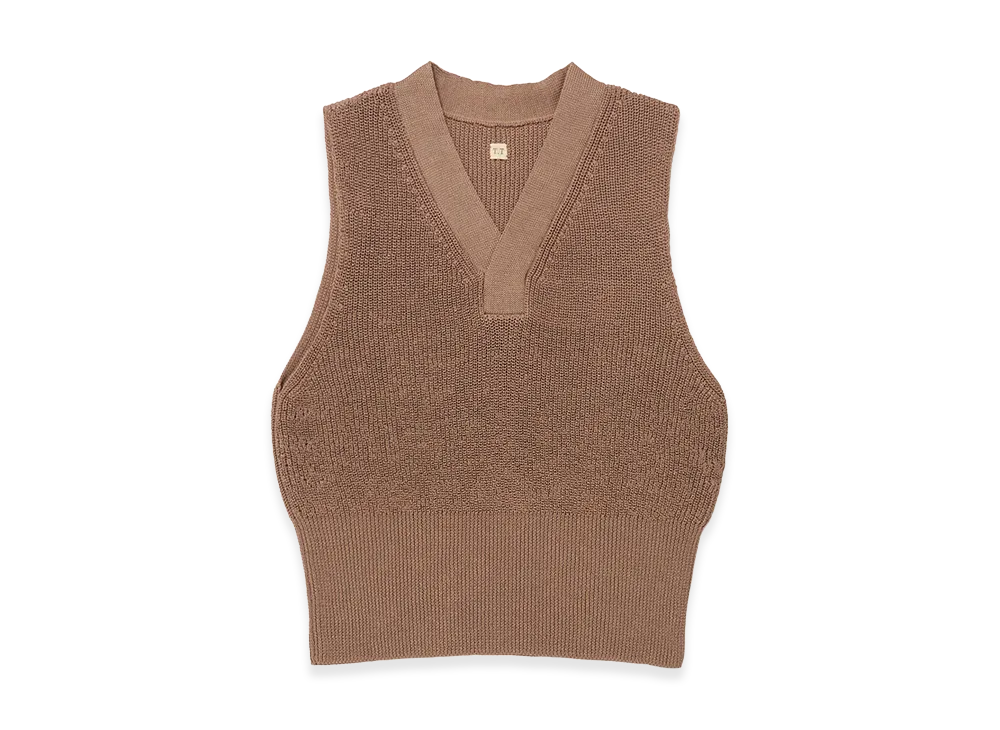 T.T Taiga Takahashi LOT.532 V Neck Vest "Beige"