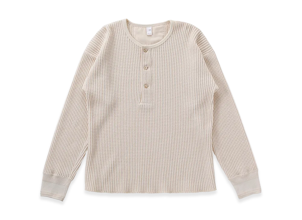 T.T Taiga Takahashi LOT.605 Henry Neck Shirt "Ivory"