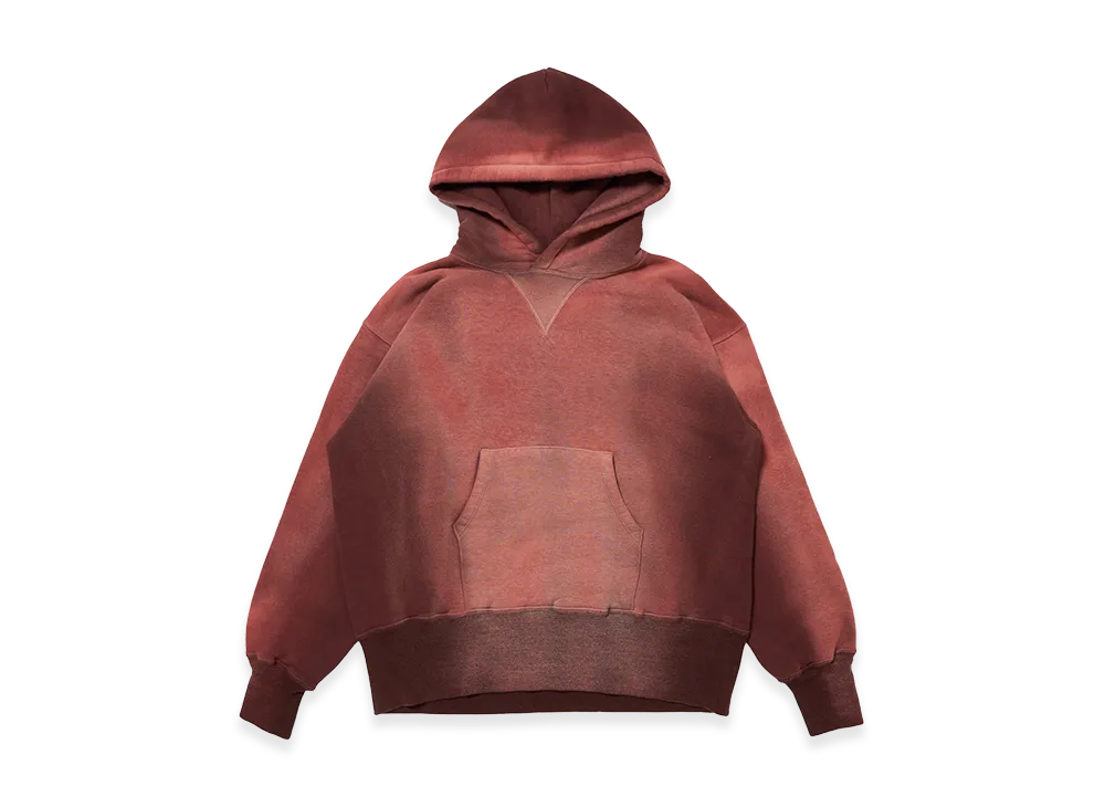 T.T Taiga Takahashi LOT.606 Hooded Sweat Shirt "Bleached Burgundy"
