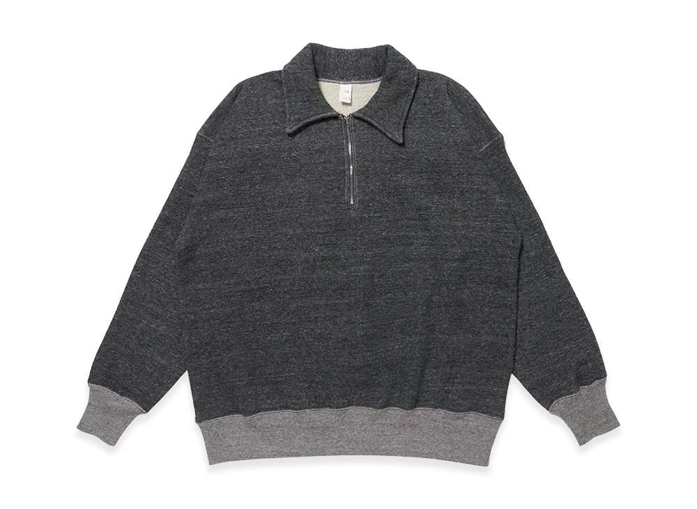 T.T Taiga Takahashi LOT.611 Half Zip Sweat Shirt "Heather Gray"
