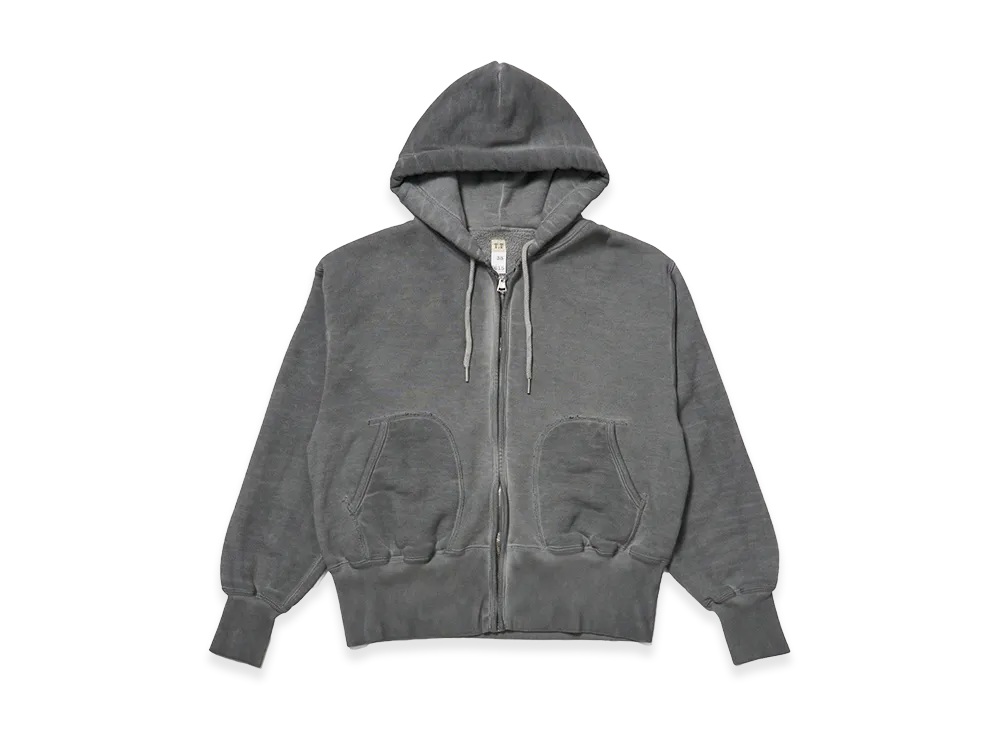 T.T Taiga Takahashi LOT.615 Full Zip Sweat Parka "Charcoal Dyed Gray"
