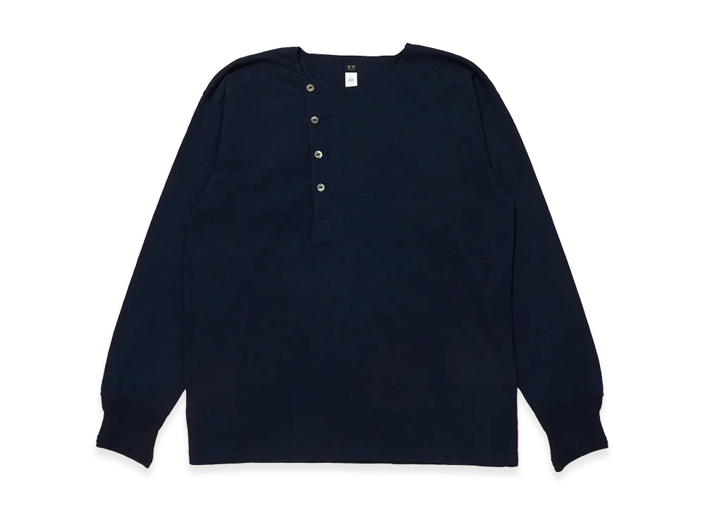 T.T Taiga Takahashi LOT.618 Side Henley Neck Shirt "Navy"