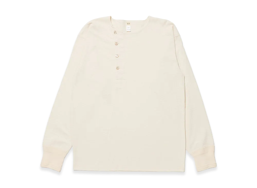 T.T Taiga Takahashi LOT.618 Side Henley Neck Shirt "Ivory"
