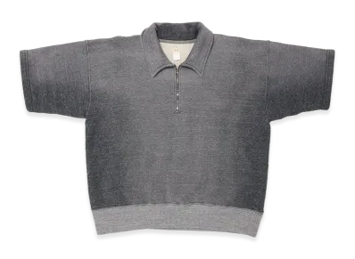 T.T Taiga Takahashi LOT.621 Half Zip S/S Sweat Shirt "Faded Heather Gray"