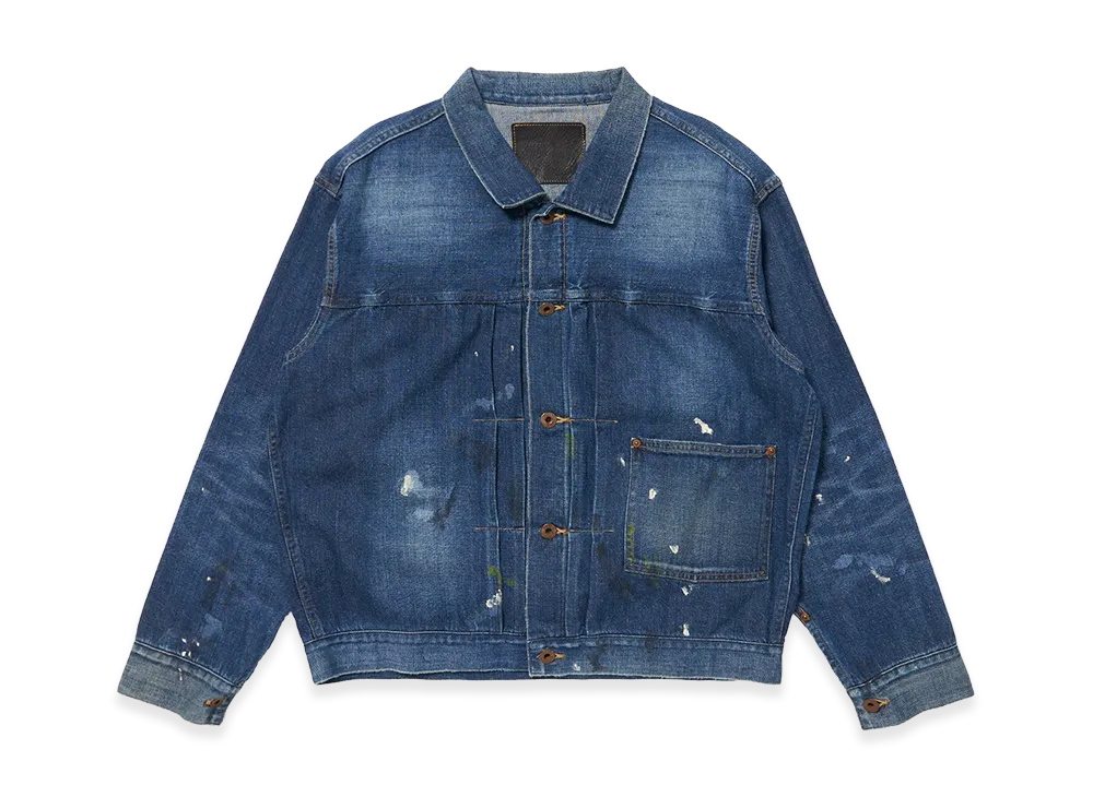 T.T Taiga Takahashi LOT.703 Denim Jacket C.1920's "Damaged Indigo Paint"