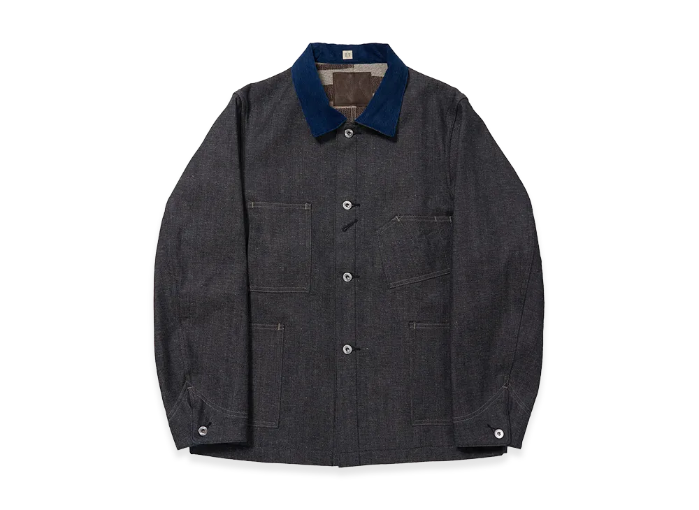 T.T Taiga Takahashi LOT.711 Blanket Lining Denim Coverall Jacket "Raw Indigo"