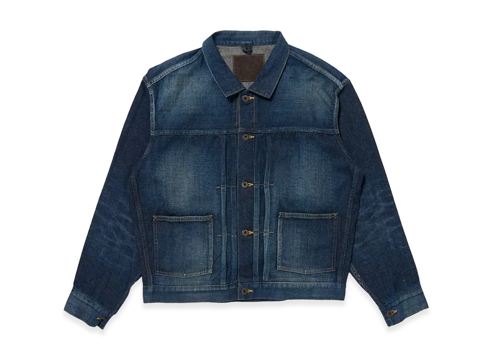 T.T Taiga Takahashi LOT.714 Denim Jacket Side Panel "Damaged Indigo"