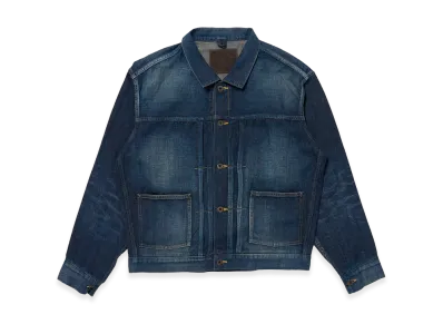 T.T Taiga Takahashi LOT.714 Denim Jacket Side Panel "Damaged Indigo"