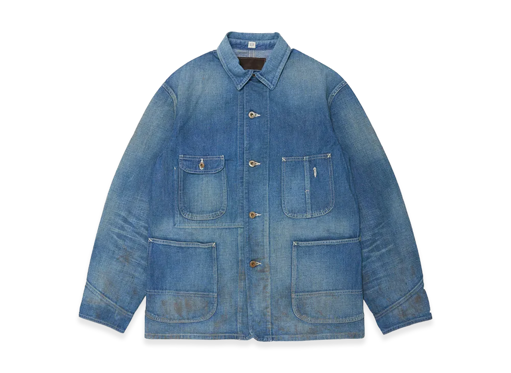 T.T Taiga Takahashi LOT.716 Coverall Jacket With Chinstrap "Damaged Indigo"