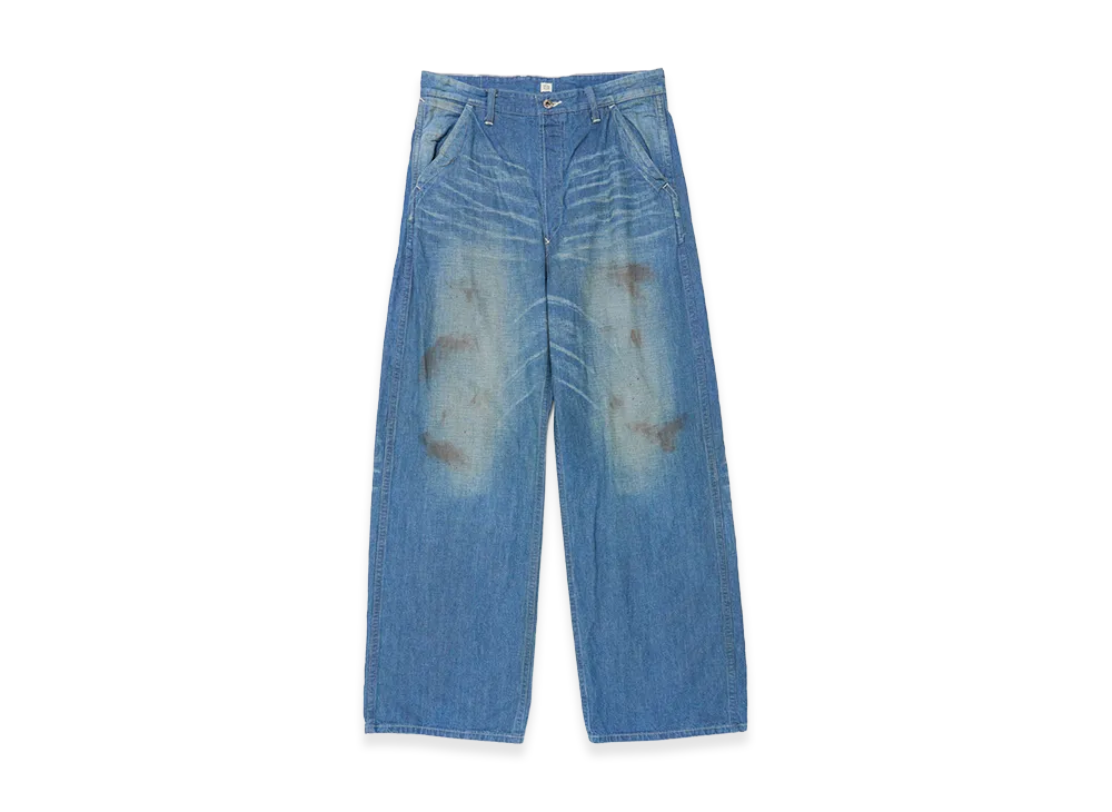 T.T Taiga Takahashi LOT.717 Painter Pants With Buckle "Damaged Indigo"
