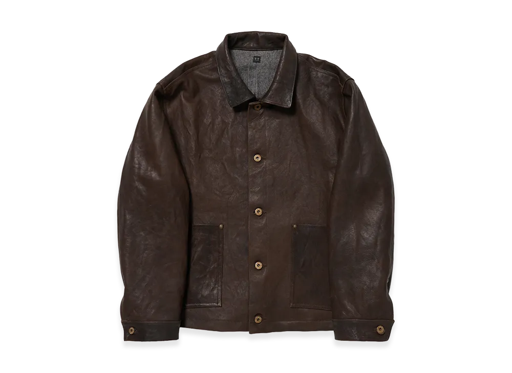 T.T Taiga Takahashi LOT.804 Leather Jacket C.1930's "Mud Dyed Brown"