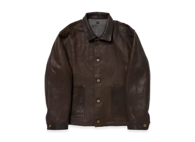 T.T Taiga Takahashi LOT.804 Leather Jacket C.1930's "Mud Dyed Brown"