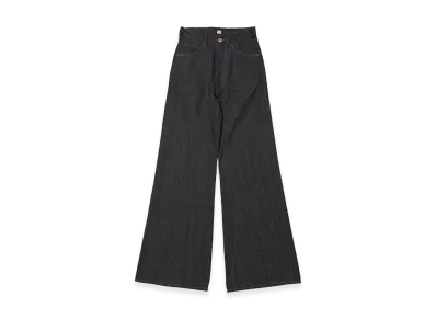 T.T Taiga Takahashi Women's Flair Denim Trousers "Raw Indigo"