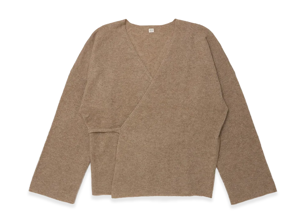 T.T Taiga Takahashi Women's Cashmere Samue Cardigan "Natural Brown"