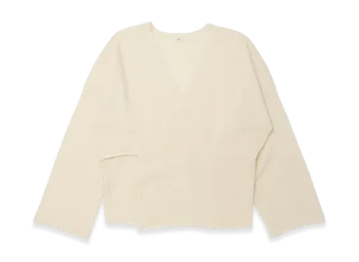 T.T Taiga Takahashi Women's Cashmere Samue Cardigan "Raw White"