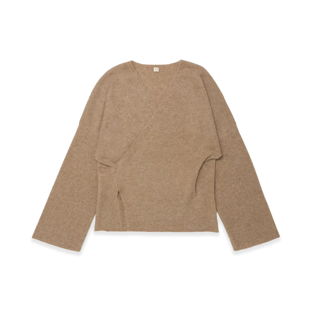 T.T Taiga Takahashi Women's Cashmere Cache Coeur Pullover "Natural Brown"
