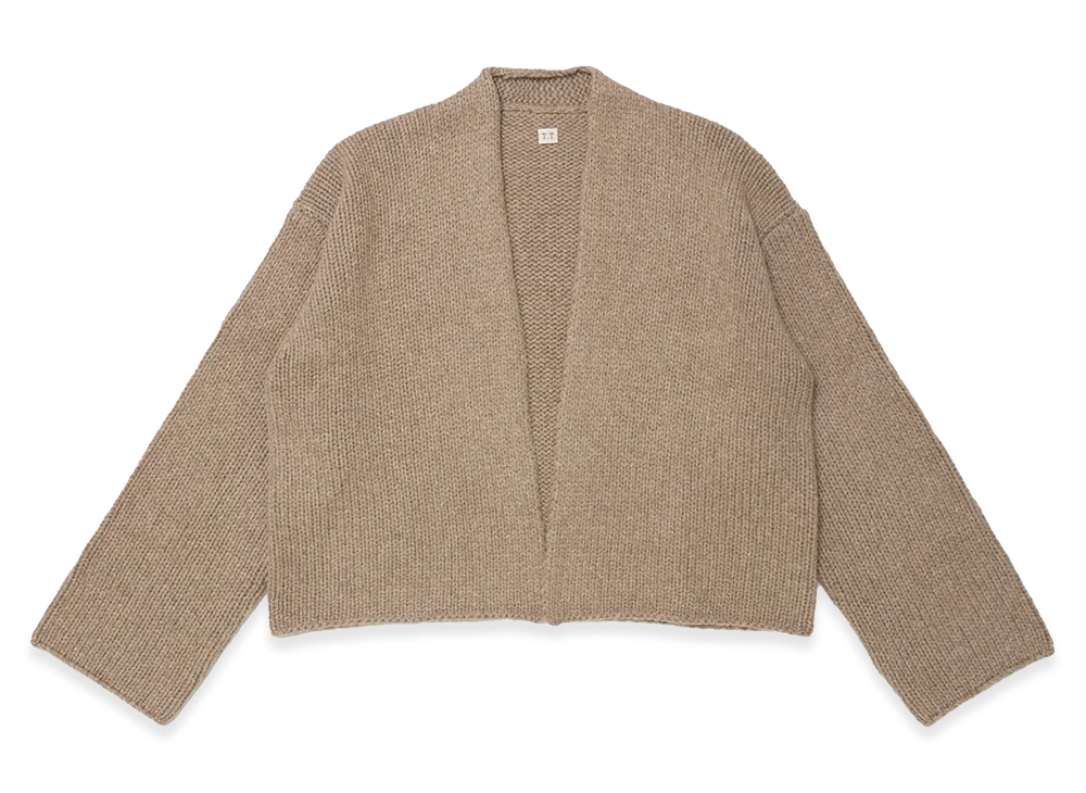 T.T Taiga Takahashi Women's Cashmere Cardigan "Natural Brown"