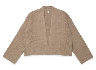 T.T Taiga Takahashi Women's Cashmere Cardigan "Natural Brown"