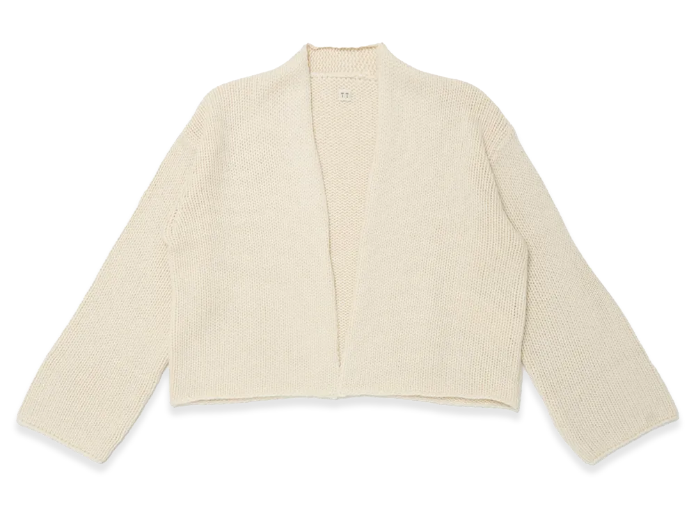 T.T Taiga Takahashi Women's Cashmere Cardigan "Raw White"